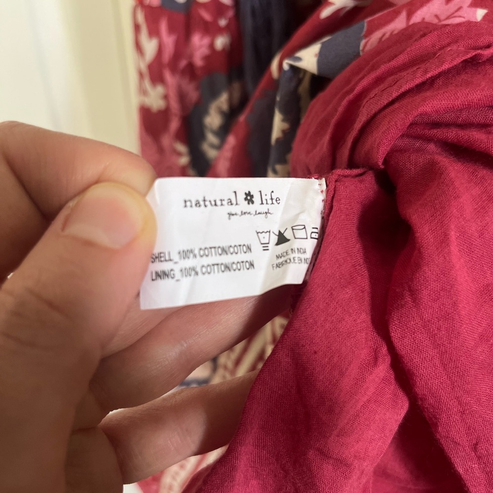 Natural Life Medium Red Floral Ditsy Dress - Picture 5 of 6